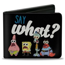 Bi-Fold Wallet SpongeBob Squarepants and Friends SAY WHAT Group Pose