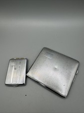 Vintage Aristocrat Chrome Cigarette Case 1930/50 and matchbox case