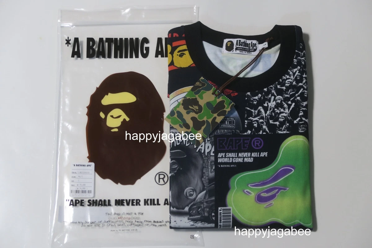 2023AW A BATHNIG APE Men's BAPE ALBUM MONOGRAM TEE 1J80109059