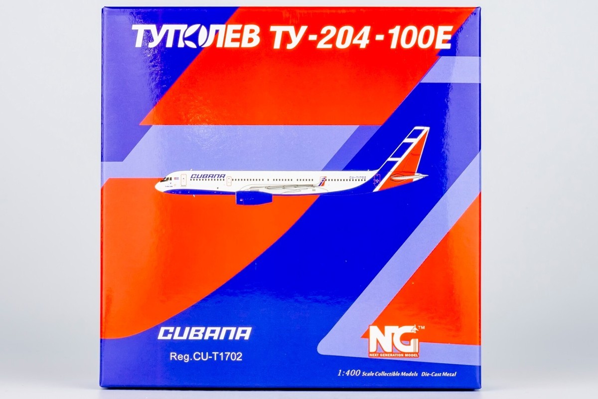 NG Model 1:400 Cubana Air Tupolev TU-204-100E Diecast