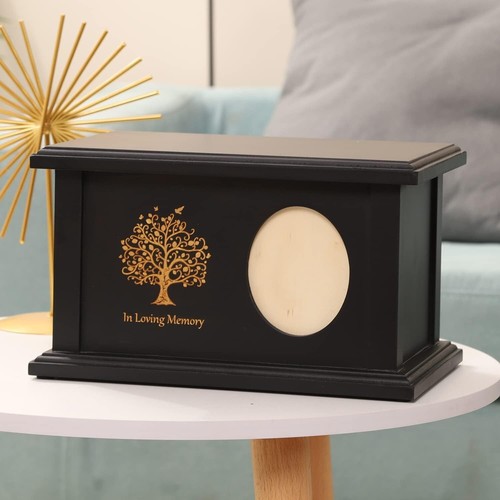 Wooden Urns for Human Ashes Wood Cremation Urns Adult for Funeral Burial or - Picture 5 of 7