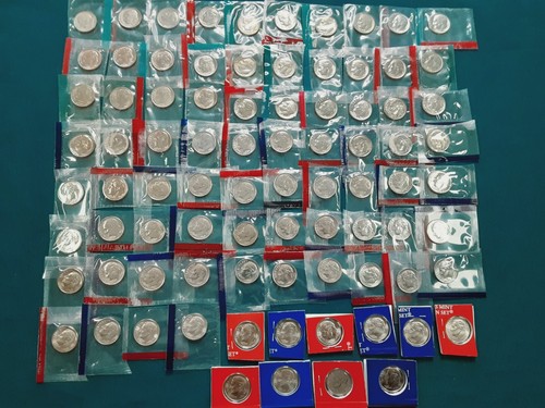 1968-2011 BU P&D Roosevelt dime Run Set Lot IN MINT CELLO!! 84 Coins!! M523