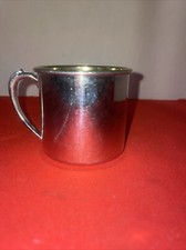 Vintage Oneida Silversmiths USA Silverplate Baby Child's Mug Gold Wash Interior