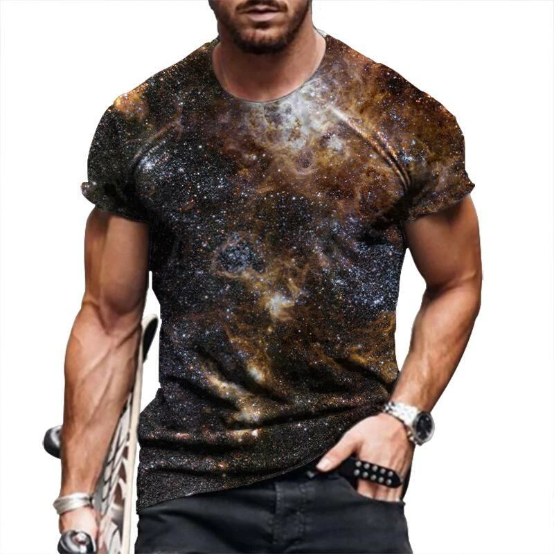 Camiseta Hombre Moda Gráfico Manga Corta Aptitud Física Casual Antiguo Suave Top