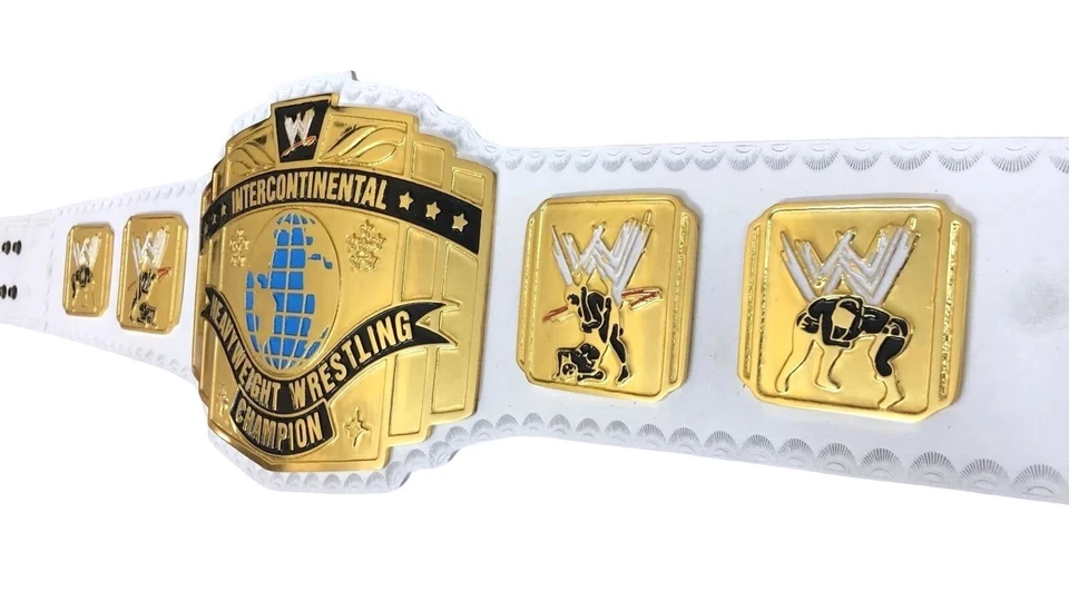 Réplica de cinturón de título de campeonato de lucha intercontinental IC 4 mm zinc tamaño adulto Foto 2 de 4