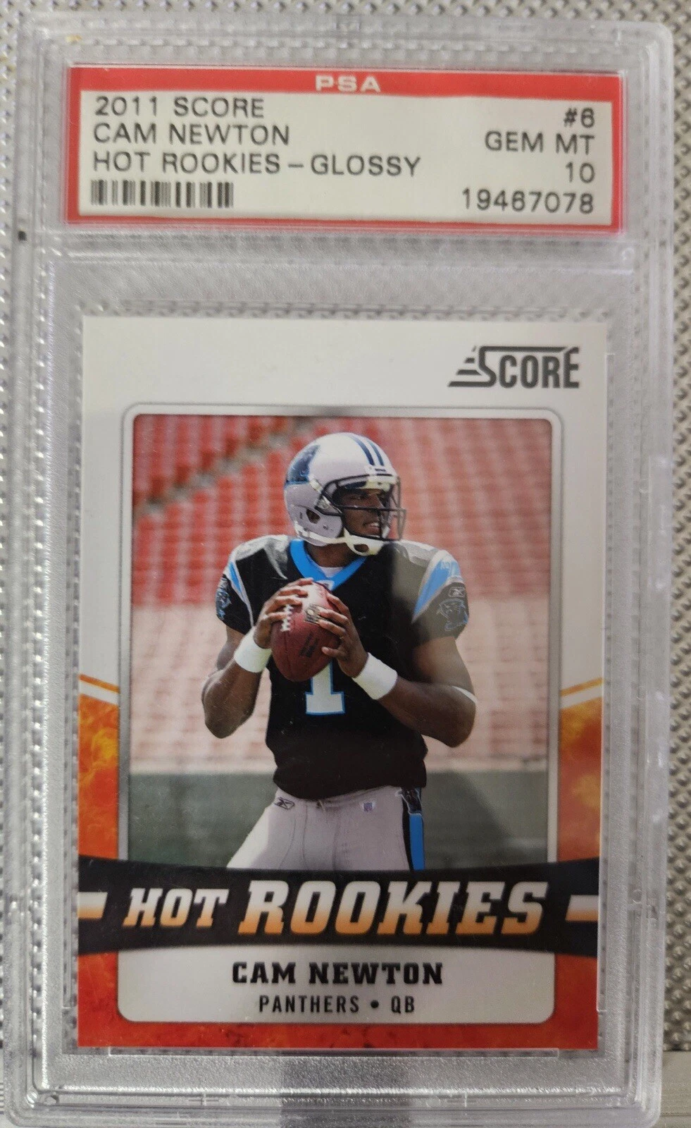Cam Newton Score Hot Rookies #6 Glossy