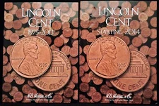 HE Harris Lincoln Cents Coin Folder Set, Vol 3 & 4, 1975 To Present Day, Albums