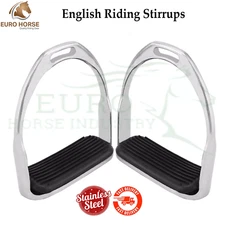 English Horse Safety Stirrups Stainless Steel Horse Riding Stirrups Size 4.75"