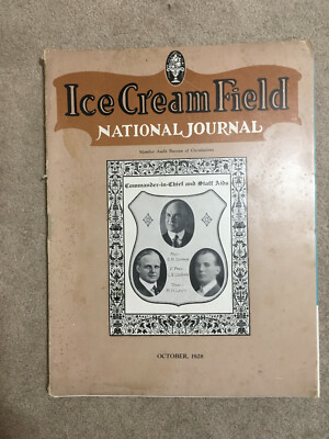 Ice Cream Field Trade Magazine Oct 1928 * Eskimo Pie  Trucks  Cups Freezers