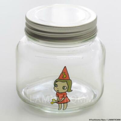 Yoshitomo Nara Glass Storage Jar S Girl 3 Red Japan Artist JAPAN
