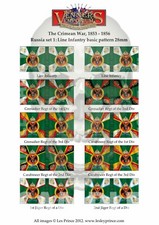 25/28MM  FLAT RUSSIA SET 1 LINE INFANTRY BASIC PATTERN  - CRIMEAN WAR 1853-1856