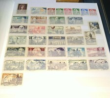 FRANCE LOT 33 TIMBRES OBLITÉRÉS DE 1955 COTE € SANS LES TIMBRES N° 1027 / 1032