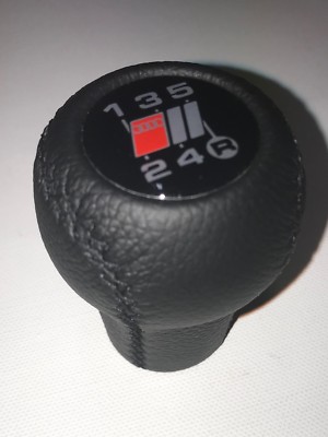 SHIFT KNOB FOR AUDI  A3 A4 A6  A8 80 90 100 200  BLACK LOGO 5 sp. Black label