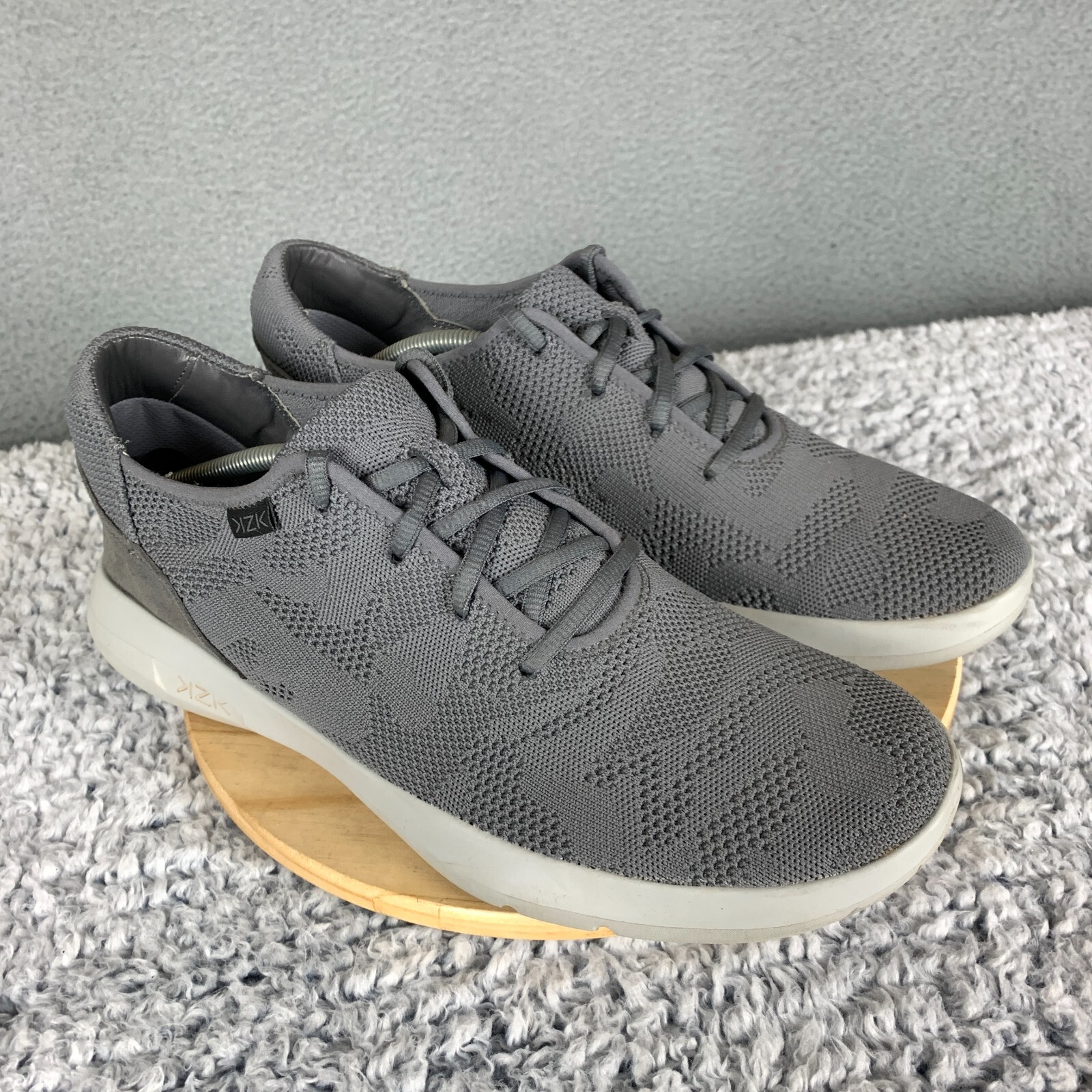 SAOLA Scarpe Kizik Madrid Eco Knit Uomo 13 M Grigio Fumo Mani Libere Sneaker M0420LG