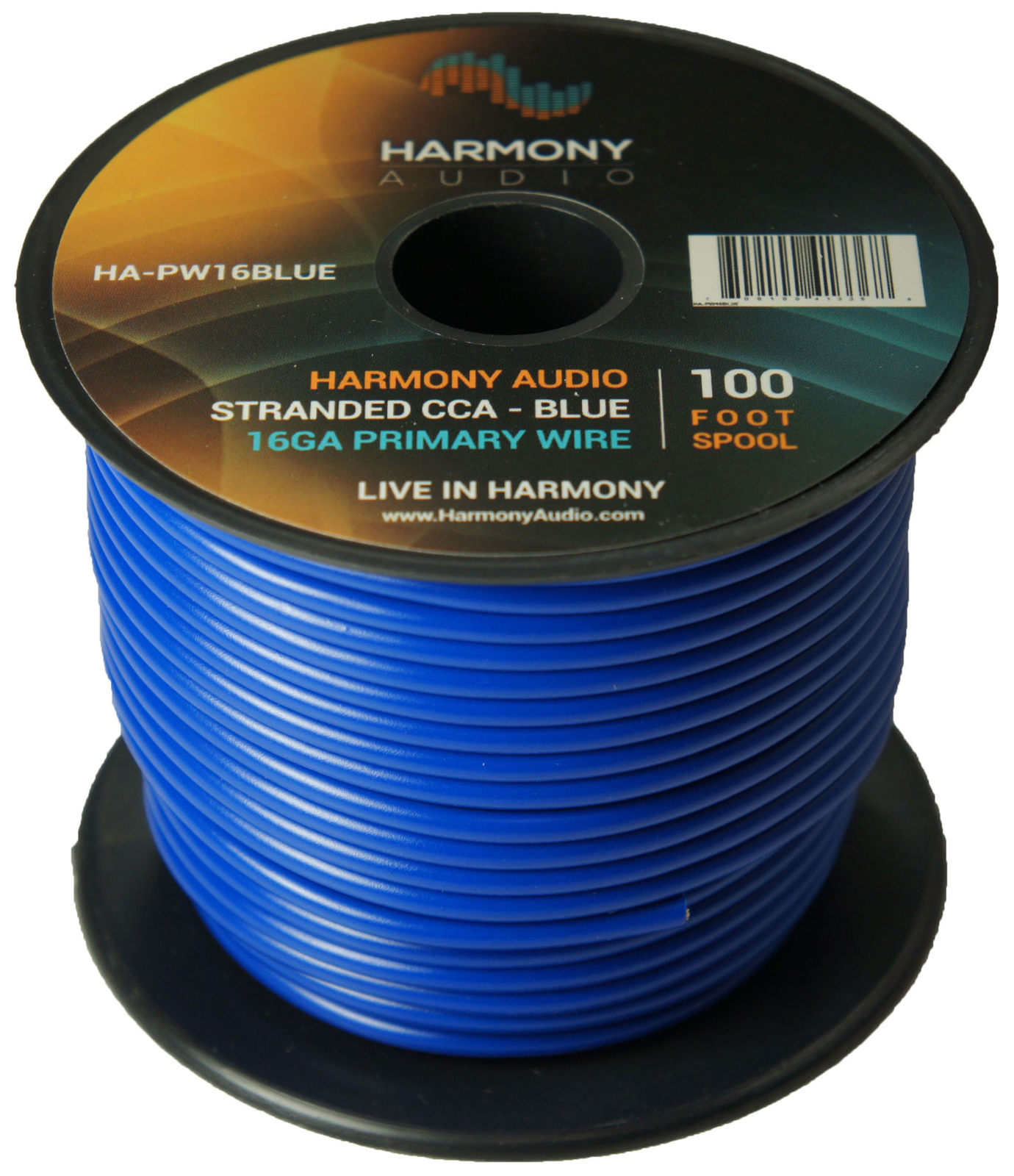 Harmony Car Primary 16 Gauge Power or Ground Wire 100 Feet Spool Blue Cable New