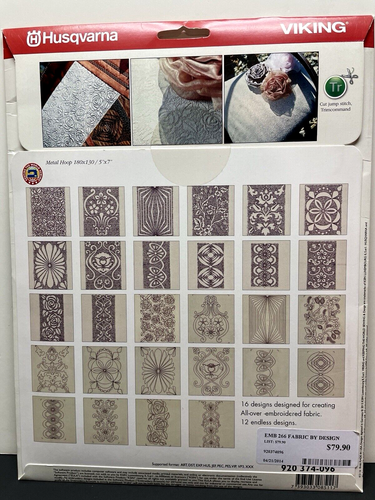 Husqvarna Viking Fabric by Design Lena Mattsson Embroidery Metal Hoop New Sealed - 第 2/7 張圖片
