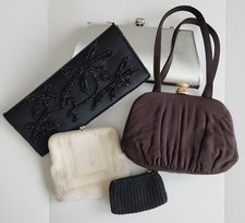 Evening bags, lot of 4, Mel-Ton, Walborg, 2/others, check description  photos 