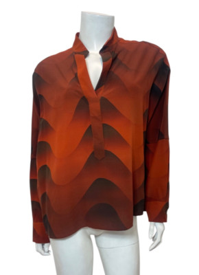 NWT Odeeh Misty Mountains Blouse in Brick Red Size 32