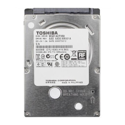 【6台】TOSHIBA MQ01ACF050 500GB 【0730T71】 Toshiba 500GB MQ01ACF050 7200RPM SATA III 2.5