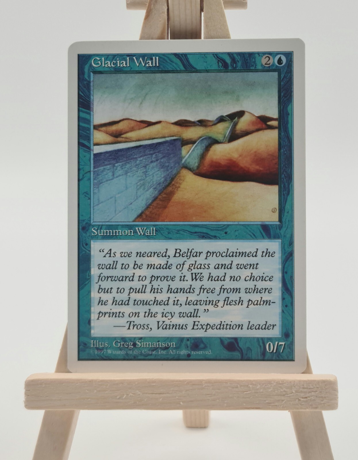 Glacial Wall Fifth Edition (5ED) Magic Card MTG (Glacier Wall)