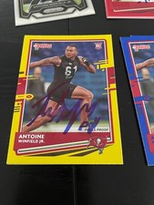 Buccaneers Antione Winfield signed 2020 Panini Prism card