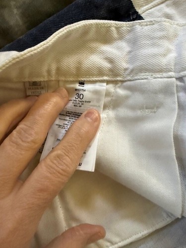 G-Star Shorts Mens 30 Bronson Tapered 1/2 Stripe White Denim 10 Inch Bermuda Y2K - Picture 4 of 4
