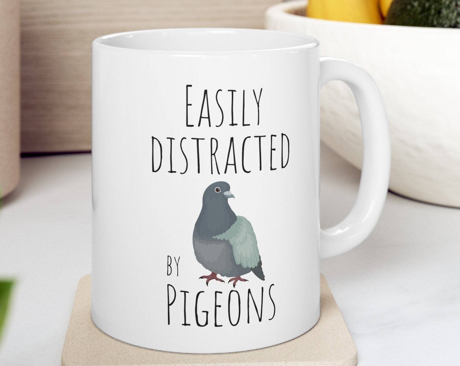 Funny Pigeon Mug Gift for Bird Lovers Coffee Tea Cup