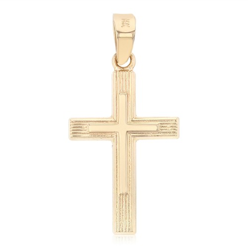 14K Yellow Gold Religious Jesus Cross Pendant For Necklace or Chain - 第 1/5 張圖片