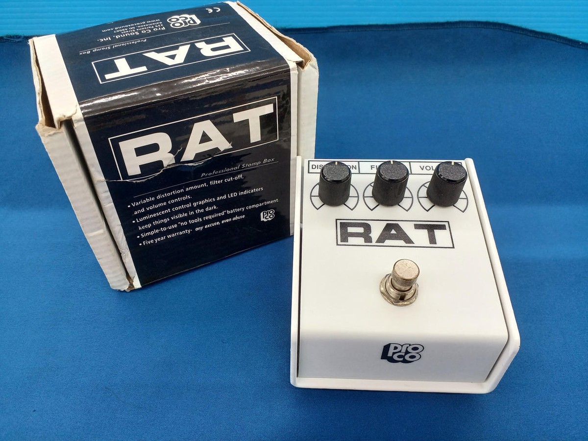 柔らかな質感の Pro-co RAT Anniversary 40th pedal Distortion IKEBE WHITE 2 ギター