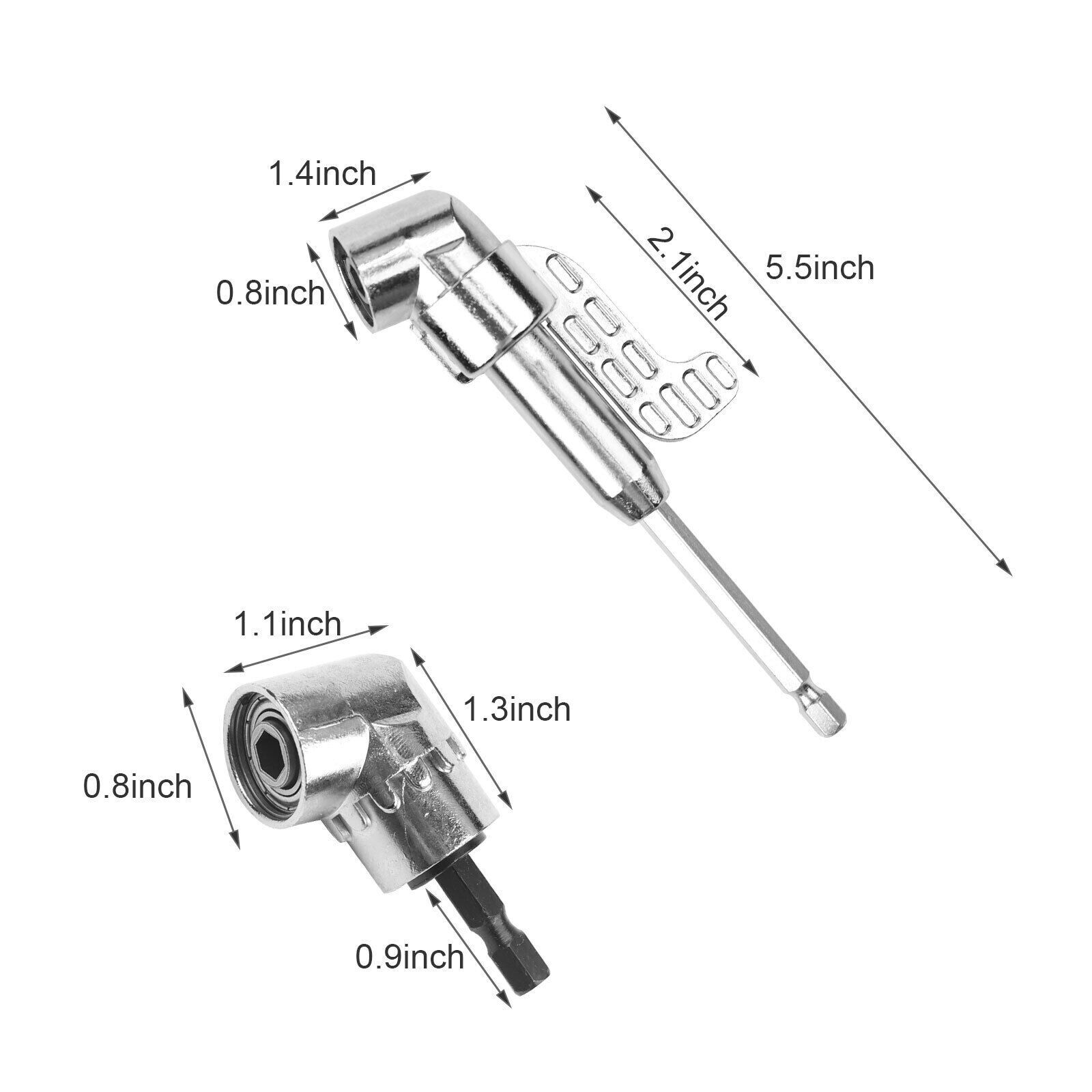 105 Degree Right Angle Drill Socket Adapter Flexible Shaft Extension ...
