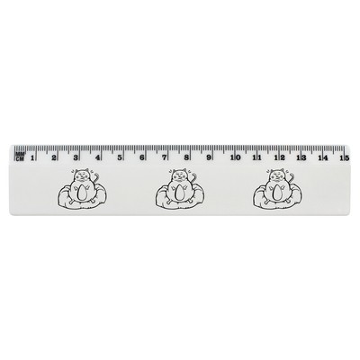 'Fat Cat on Pillow' White Plastic Ruler (RL047327) | eBay