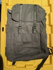 Open Story Top Opening Fitted Flap Travel Backpack Fits 15" Laptop, Gray