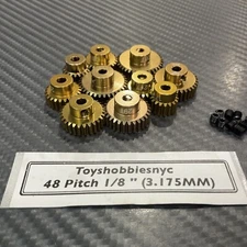 RC Car 48P Pinion Gear Set 17T-35T 10Pcs Pinion Gear For 1/10 48P RC Spur Gear