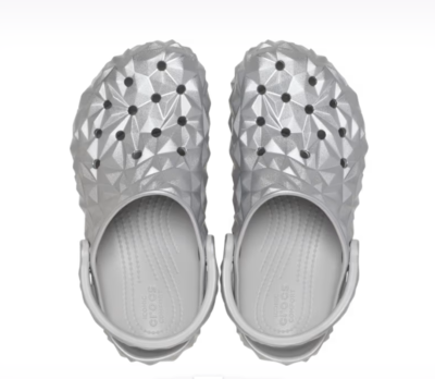 Crocs Classic Metallic Geometric Clog Silver 210002-040 Unisex Shoes M5 W7 New CROCS Classic Metallic Geometric Clog 210002-040 - Shiekh main image 3