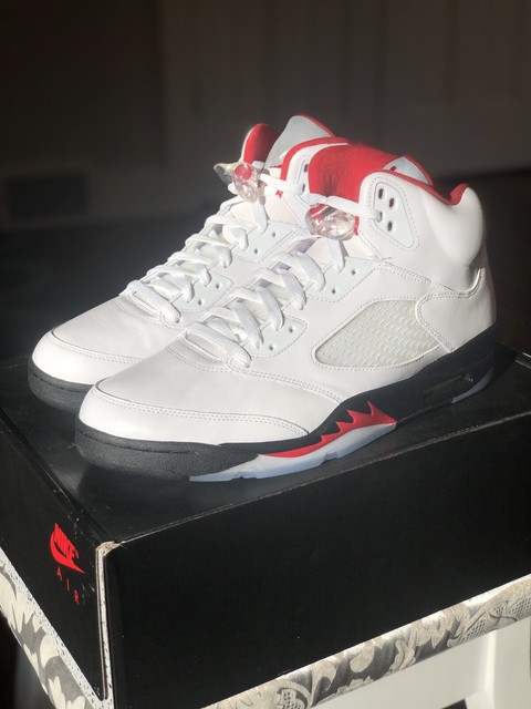 jordan 5 retro low golf fire red silver tongue