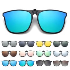 Polarized Clip-on Sunglasses Anti-glare Lightweight Flip Up Driving Sun Glasses