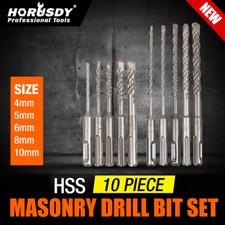 HSS Masonry Drill Bits Hammer Drilling Concrete Head Twist SDS Plus Shank 5-10mm