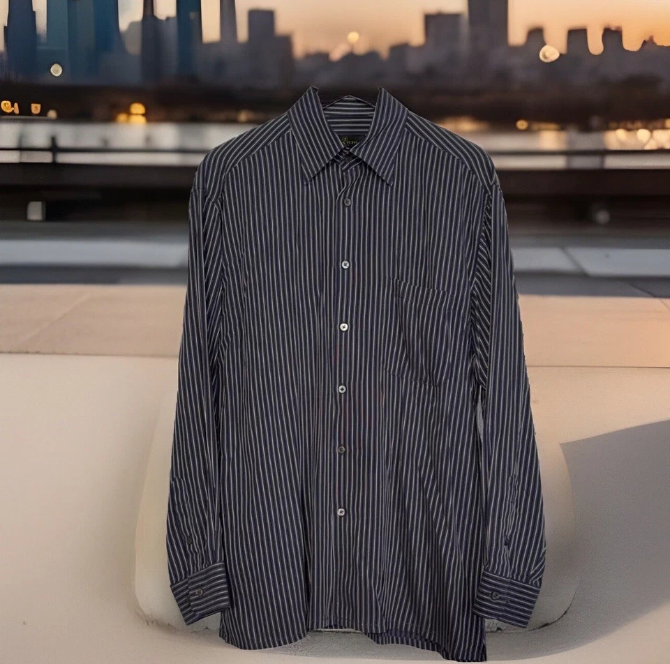 2 Bugatchi Uomo Button Down Striped Dress Shirts Multi Colors Men's Size Large - Image 2 of 4