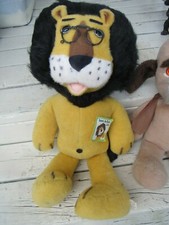 VINTAGE ANIMAL FAIR PLUSH LION TOY HUBERT BOOKLET TAG HENRY DOG FRIEND 26" XL