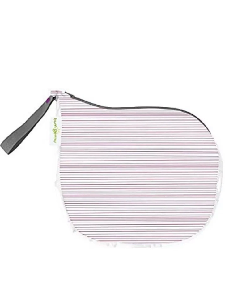 bumGenius 1 Cloth Diaper Wet Bag Small Pink Purple Girl Stripe New Ships N 24h - Image 3 of 3