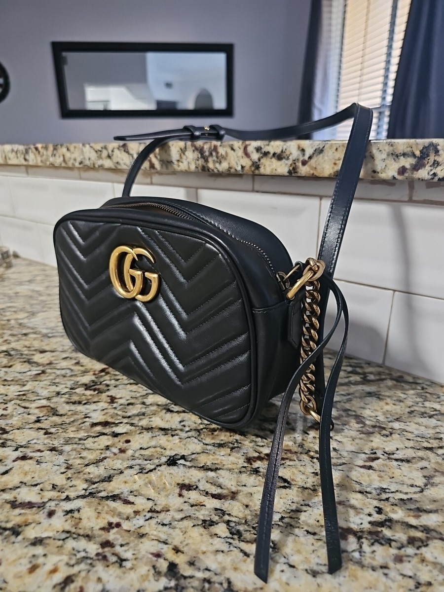 Gucci Marmont $1950 Small Leather Shoulder Camera Bag Black Gucci Marmont $1950 Small Leather Shoulder Camera Bag Black
