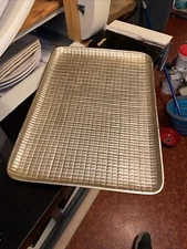 Vintage Xl Cafeteria Style Serving /Display Tray.  Textured, Heavy , India Made
