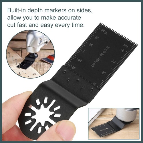 80x 34mm Oscillating Multi Tool Bi-metal Saw Blade for Fein Multimaster Makita - Picture 3 of 11