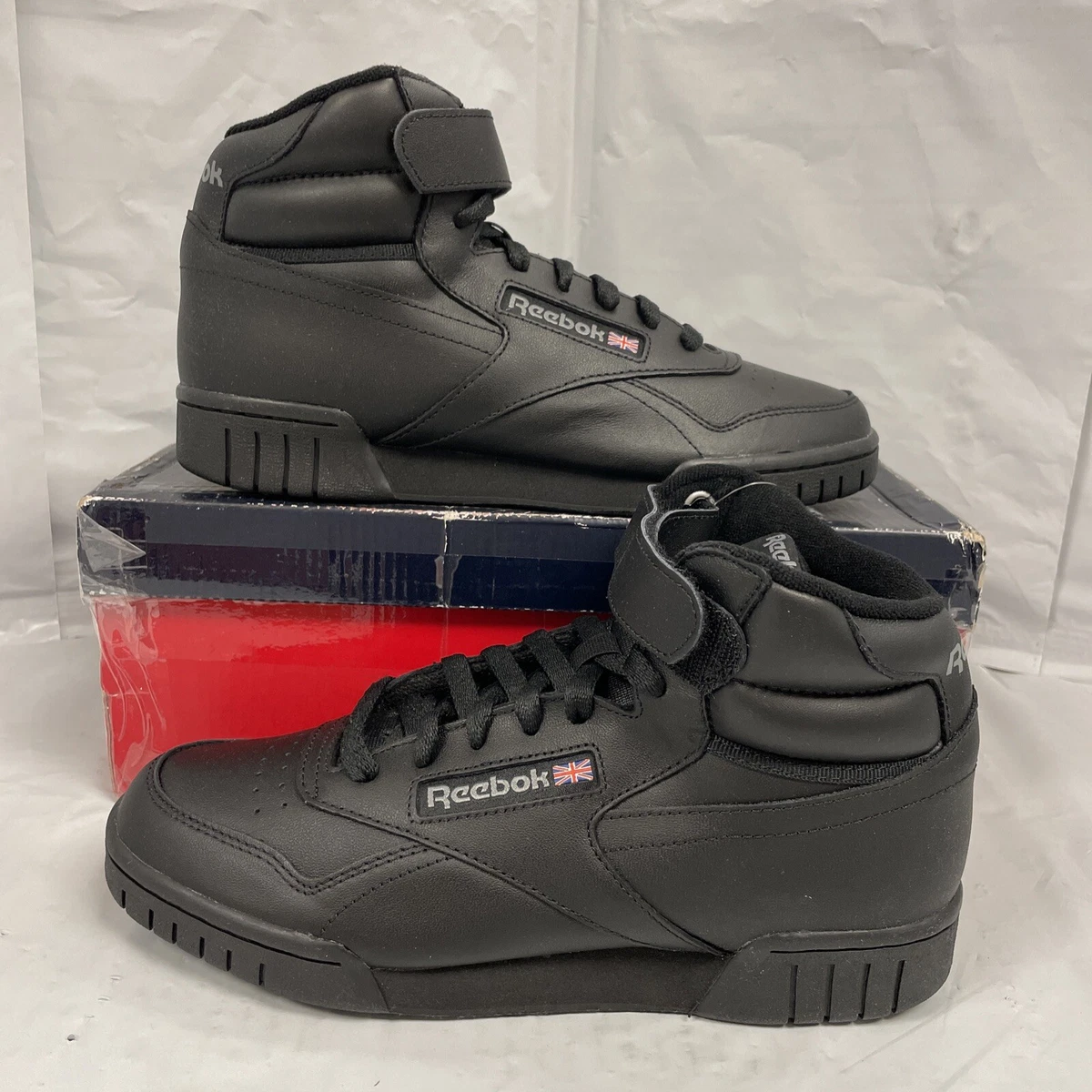 Reebok Ex-O-Fit Hi 3478 Mens Black Leather Running Sneaker Size US 6.5 ET9 eBay