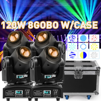 120W Moving Head Stage Light RGBW LED 8Gobo Beam DJ Disco Show DMX Spot Light US