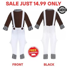 KIDS FACTORY WORKER COSTUME BOYS GIRLS WORLD BOOK DAY FANCY DRESS OUTFIT