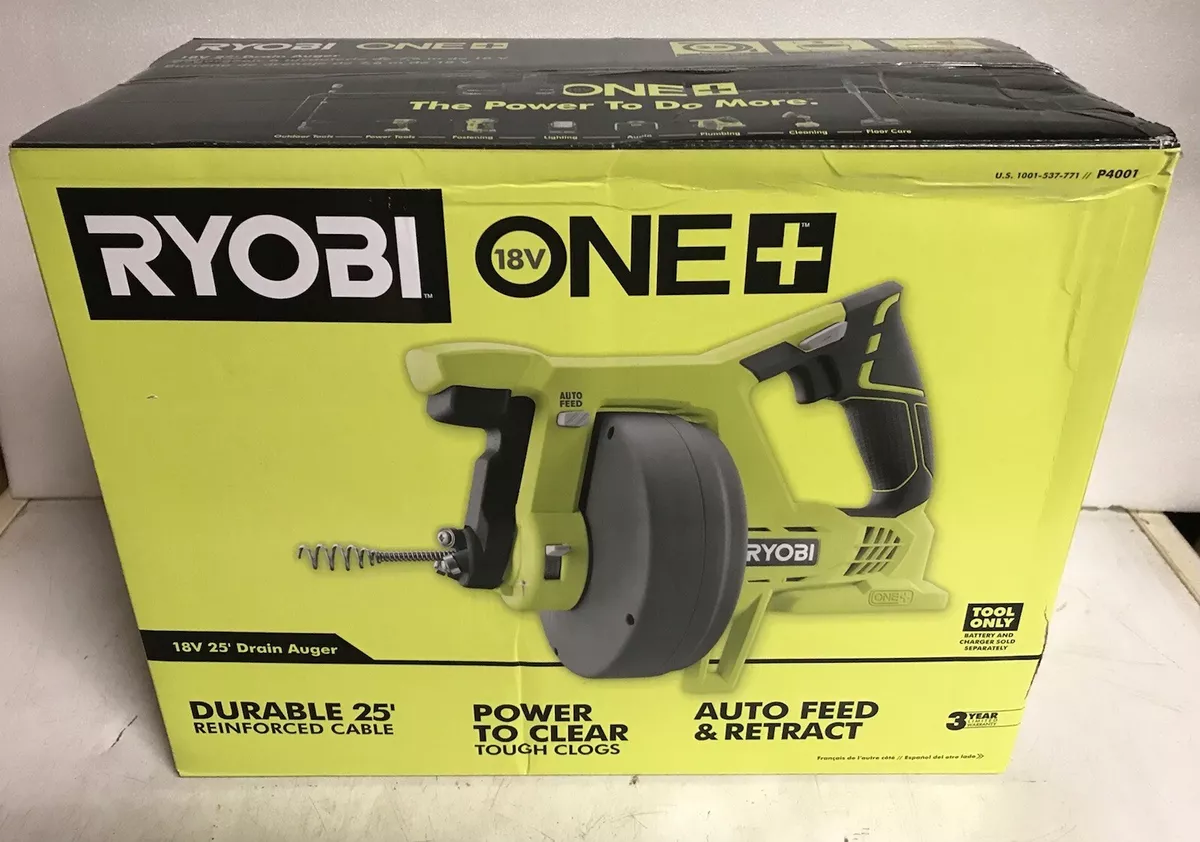 RYOBI ONE+ 18V Drain Auger (Tool Only) P4001 - The Home Depot