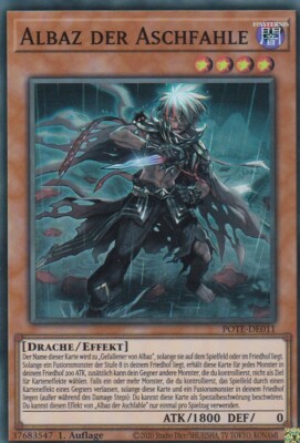 Albaz der Aschfahle POTE-DE011 Super Rare Power of the Elements Yugioh Deutsch