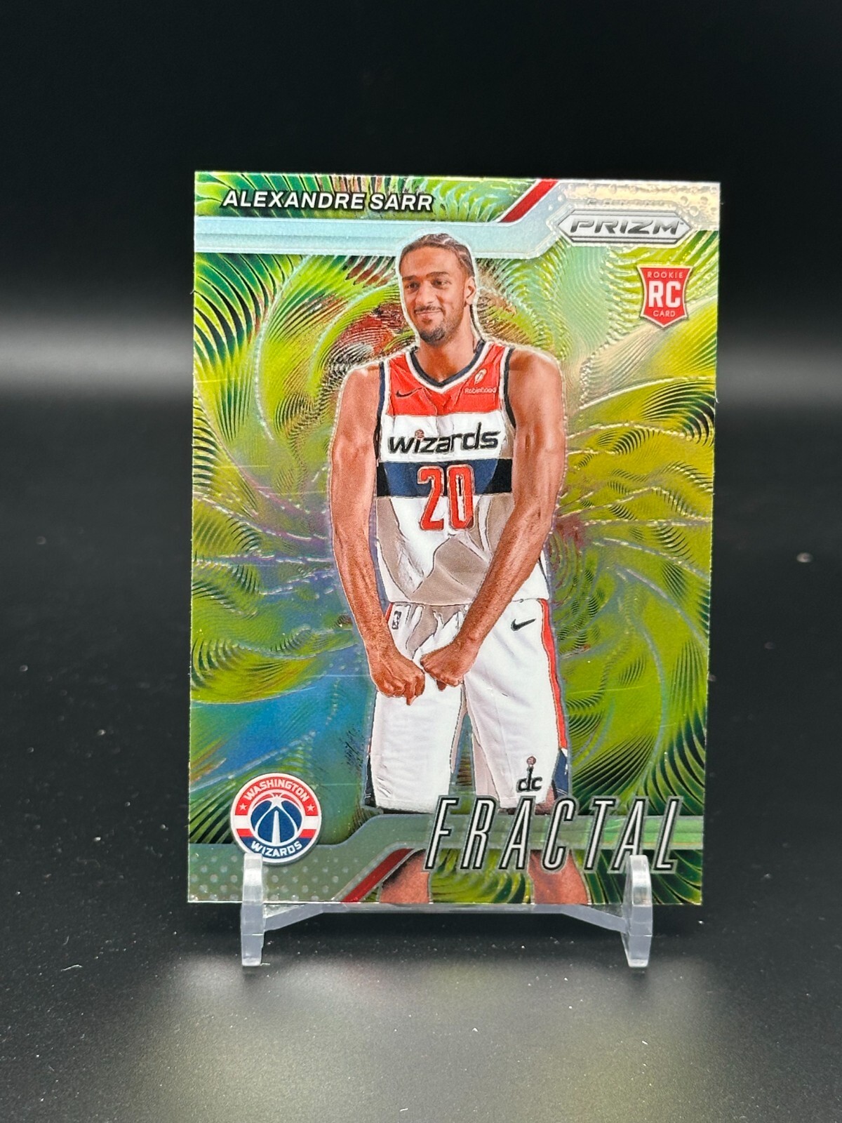 Alexandre Sarr 2024-25 Panini Prizm Rookie Fractal Silver Prizm #6 Wizards RC
