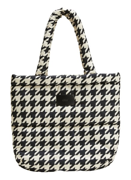 S.Oliver Shopper Shopper Schultertasche UmhäNgetasche Tasche Grey / Black Neu-image